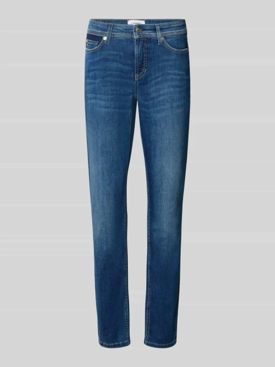 Zdjęcie produktu Jeansy z bawełnianej mieszanki, krój slim fit, model 'PIPER' CAMBIO Niebieski