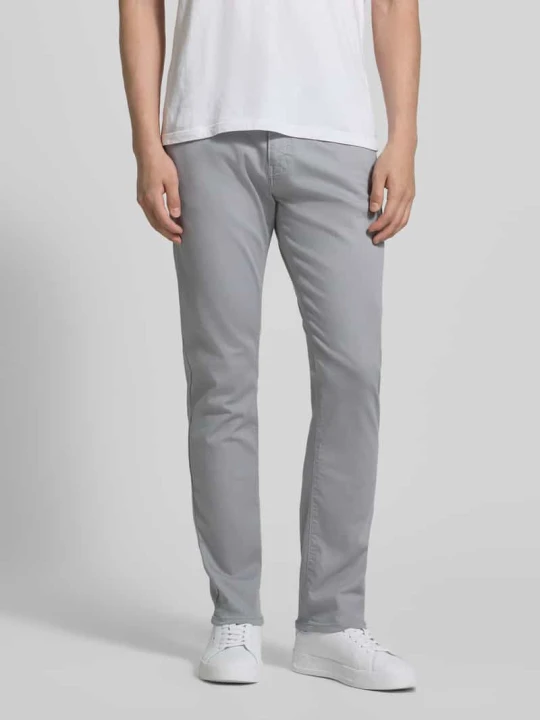 Zdjęcie produktu Jeansy z detalem z logo model „Lyon” Pierre Cardin Jasnoszary