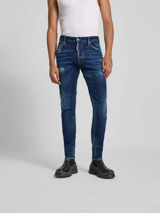 Zdjęcie produktu Jeansy z efektem znoszenia Dsquared2 Ciemnoniebieski