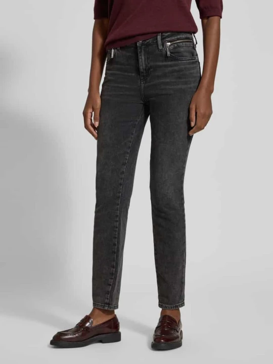 Zdjęcie produktu Jeansy o kroju skinny fit z kieszeniami zapinanymi na zamek błyskawiczny model ‘Bradford’ MOS MOSH Ciemnoszary