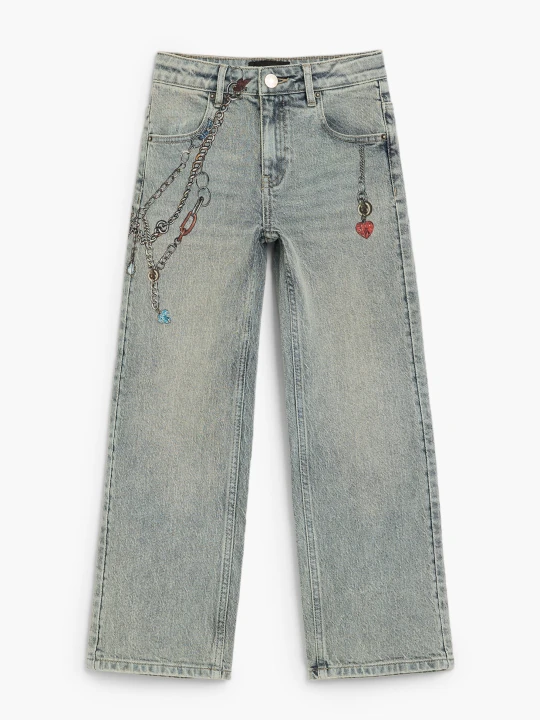 Zdjęcie produktu Jeansy z łańcuchami Desigual niebieski