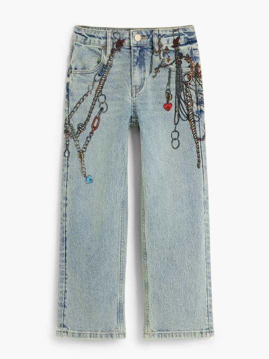 Zdjęcie produktu Jeansy z łańcuchami Desigual niebieski