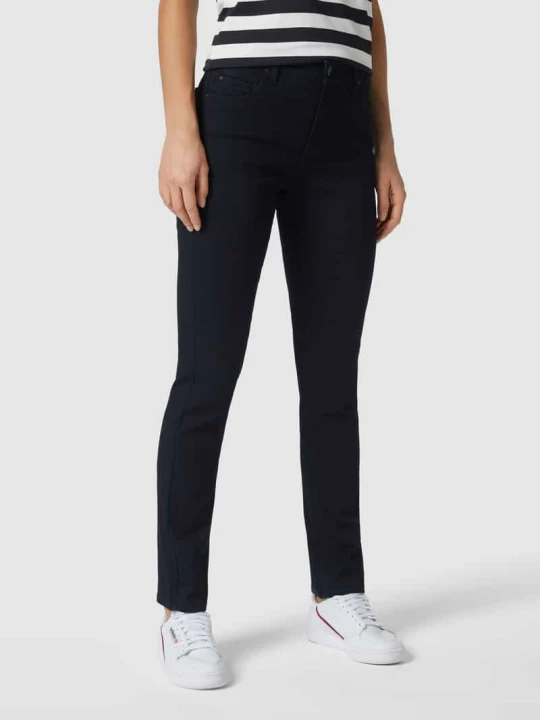 Zdjęcie produktu Jeansy Bootcut z kontrastowymi przeszyciami model 'CICI' Angels Granatowy