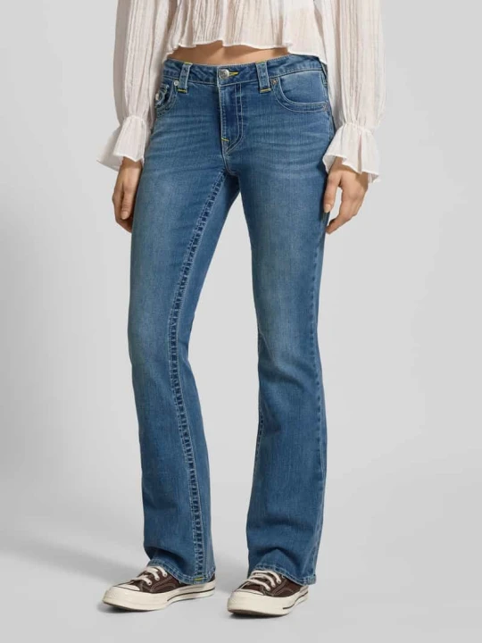 Zdjęcie produktu Jeansy z poszerzaną nogawką i wpuszczanymi kieszeniami model ‘BECCA’ True Religion Jeansowy niebieski