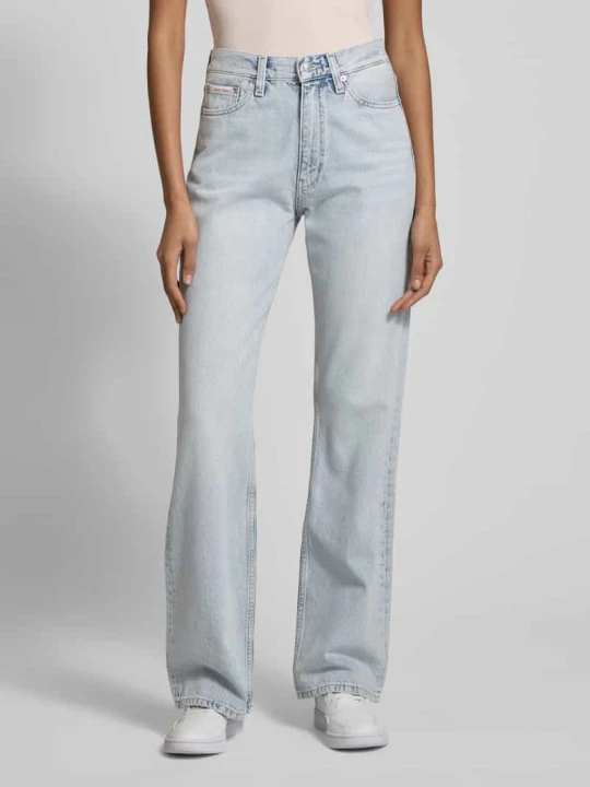 Zdjęcie produktu Jeansy z poszerzaną nogawką z czystej bawełny model ‘AUTHENTIC’ Calvin Klein Jeans Jasnoniebieski