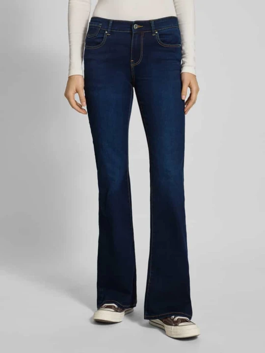 Zdjęcie produktu Jeansy z poszerzaną nogawką z mieszanki bawełny model ‘REESE’ Only Jeansowy niebieski