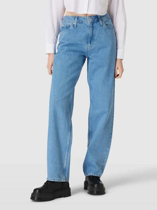 Zdjęcie produktu Jeansy z prostą nogawką i 5 kieszeniami model ‘90 S’ Calvin Klein Jeans Jasnoniebieski