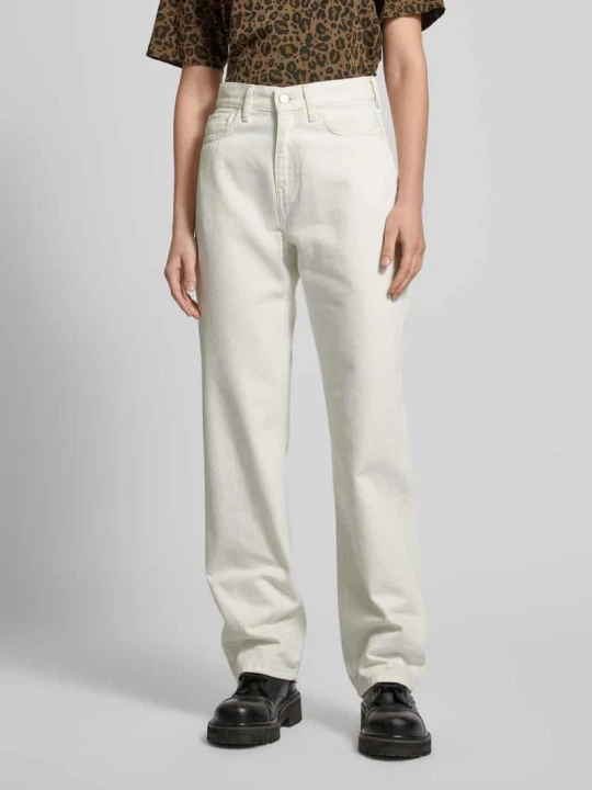 Zdjęcie produktu Jeansy z prostą nogawką z czystej bawełny model ‘Noxon’ Carhartt WIP Écru
