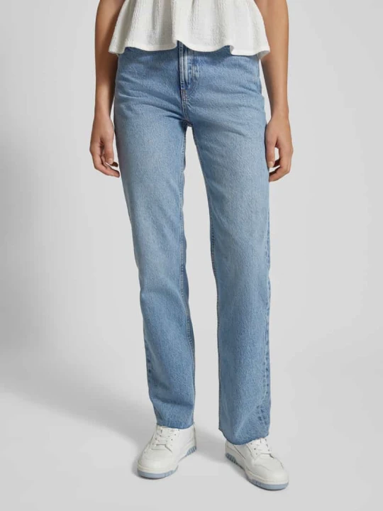 Zdjęcie produktu Jeansy z prostą nogawką z czystej bawełny model ‘RILEY’ Only Jeansowy niebieski