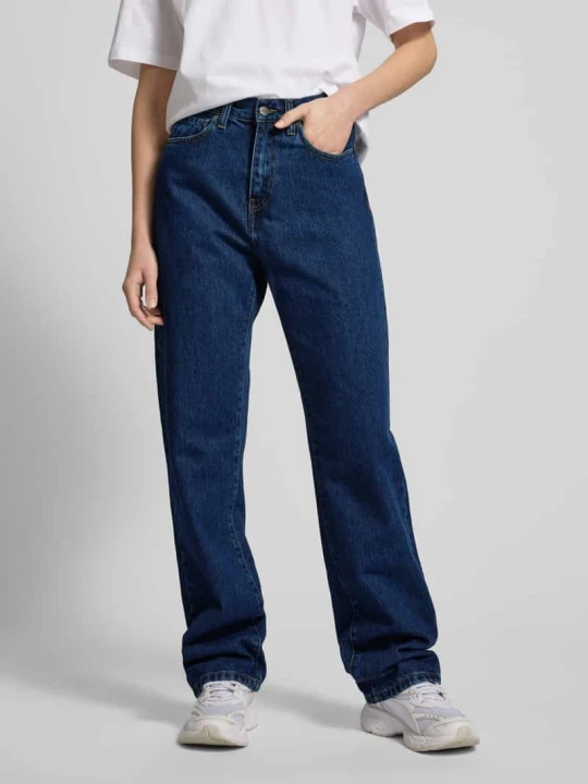 Zdjęcie produktu Jeansy z prostą nogawką z czystej bawełny model ‘Noxon’ Carhartt WIP Jeansowy niebieski