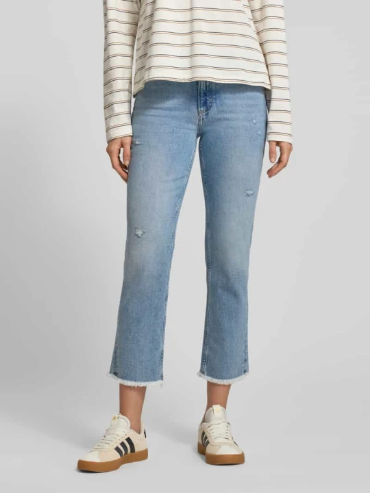 Zdjęcie produktu Jeansy z prostą nogawką z mieszanki bawełny model ‘LINDE’ Marc O'Polo Jeansowy niebieski