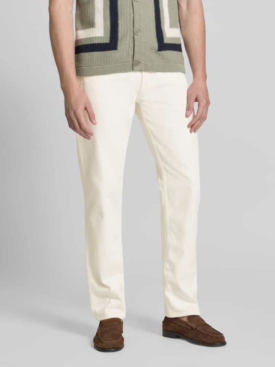 Zdjęcie produktu Jeansy z prostymi nogawkami w 5 kieszeni model 'ANGELS' Guess Biały