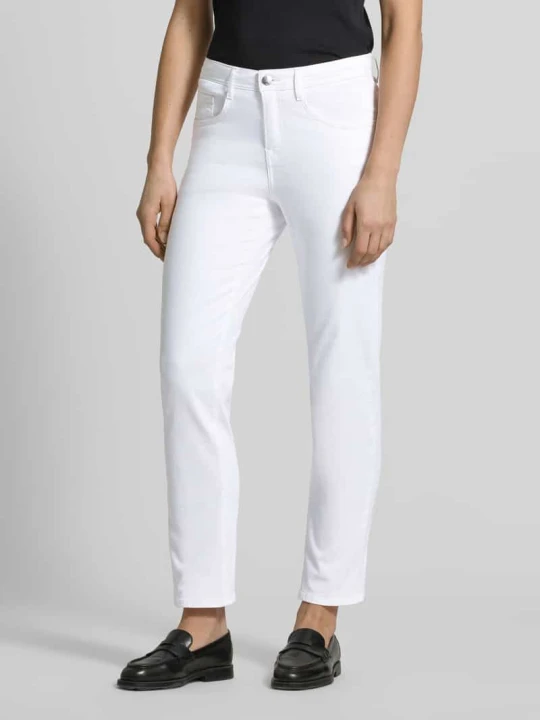 Zdjęcie produktu Jeansy z prostymi nogawkami w 5 kieszeni model 'Carola' BRAX Biały