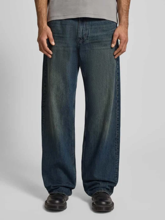 Zdjęcie produktu Jeansy z szeroką nogawką i wpuszczanymi kieszeniami G-Star Raw Jeansowy niebieski
