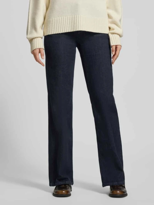 Zdjęcie produktu Jeansy o kroju wide fit z wpuszczanymi kieszeniami model „Tess” CAMBIO Ciemnoniebieski