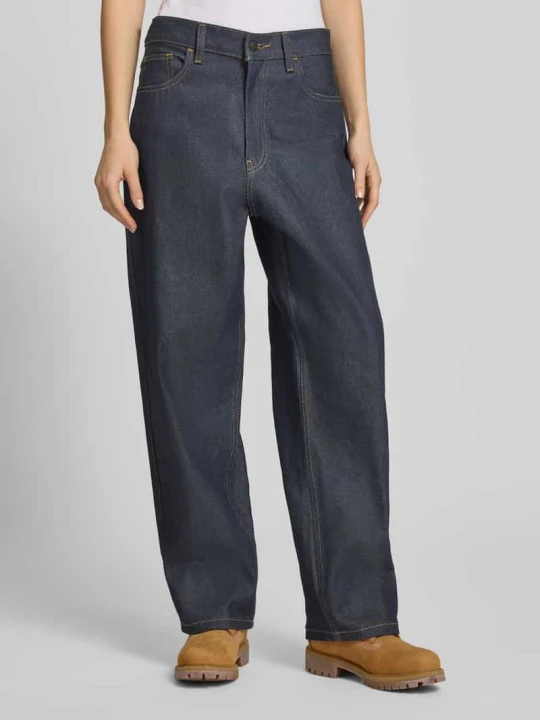 Zdjęcie produktu Jeansy z szeroką nogawką model „Brandon” Carhartt WIP Ciemnoniebieski