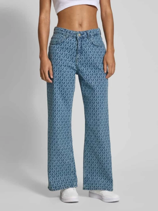 Zdjęcie produktu Jeansy z szeroką nogawką model ‘Gaias’ Colourful Rebel Jeansowy niebieski