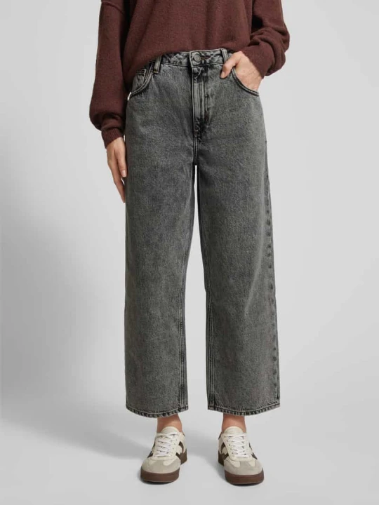 Zdjęcie produktu Jeansy z szeroką nogawką z czystej bawełny model ‘DAY’ American Vintage Ciemnoszary