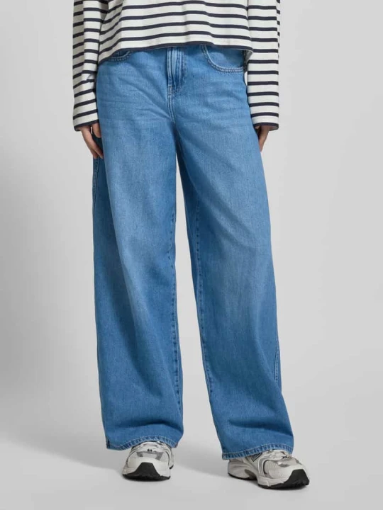 Zdjęcie produktu Jeansy z szerokimi nogawkami z czystej bawełny model „TAYLOR” Only Jeansowy niebieski