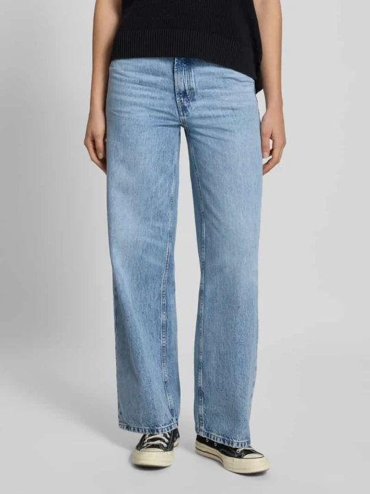 Zdjęcie produktu Jeansy z szeroką nogawką z czystej bawełny model ‘TOMMA’ Marc O'Polo Jeansowy niebieski