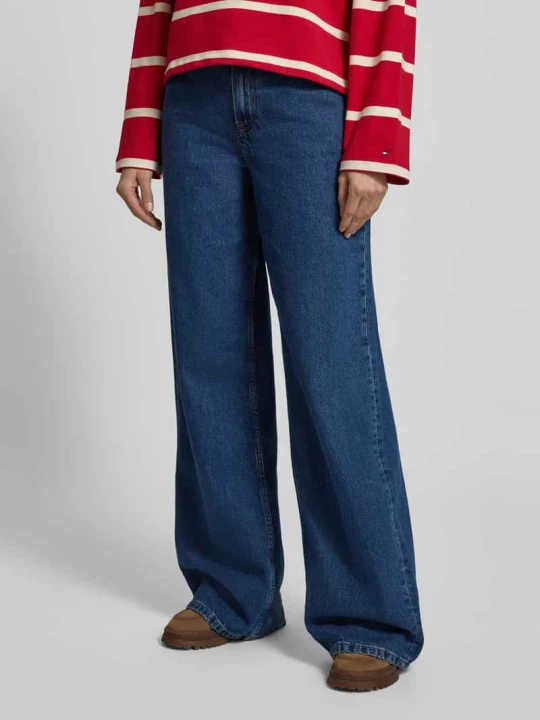 Zdjęcie produktu Jeansy z szerokimi nogawkami z czystej bawełny Tommy Hilfiger Jeansowy niebieski