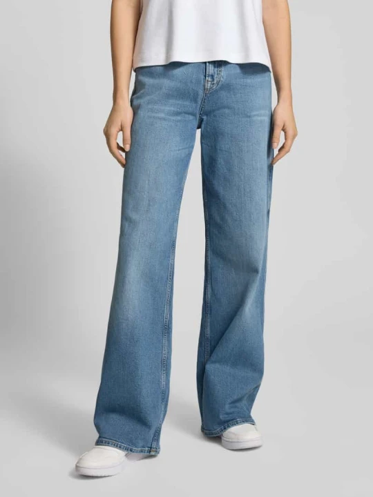 Zdjęcie produktu Jeansy z szeroką nogawką z mieszanki bawełny model ‘CLAIRE’ Tommy Jeans Jeansowy niebieski