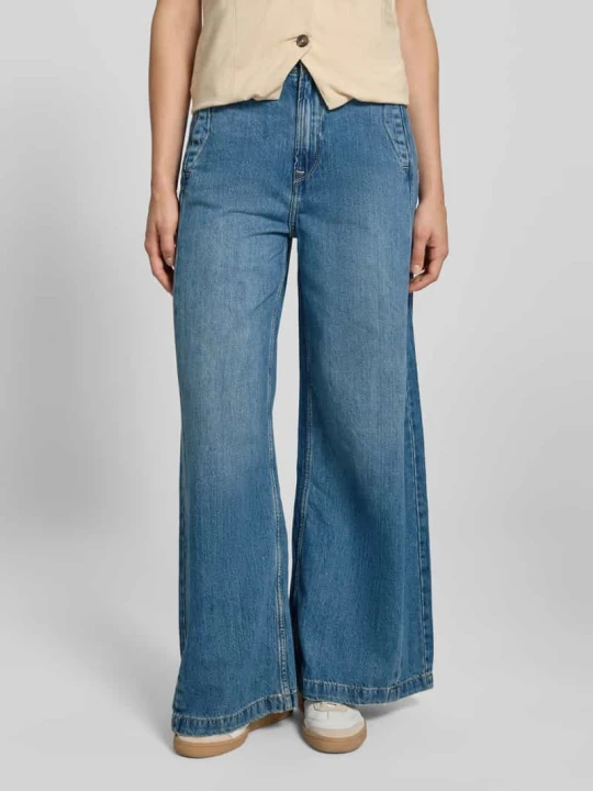 Zdjęcie produktu Jeansy z szeroką nogawką z mieszanki bawełny model ‘JAIMY’ Pepe Jeans Niebieski