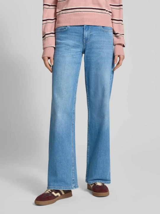 Zdjęcie produktu Jeansy z szeroką nogawką z mieszanki bawełny model ‘JUDY’ Only Jasnoniebieski