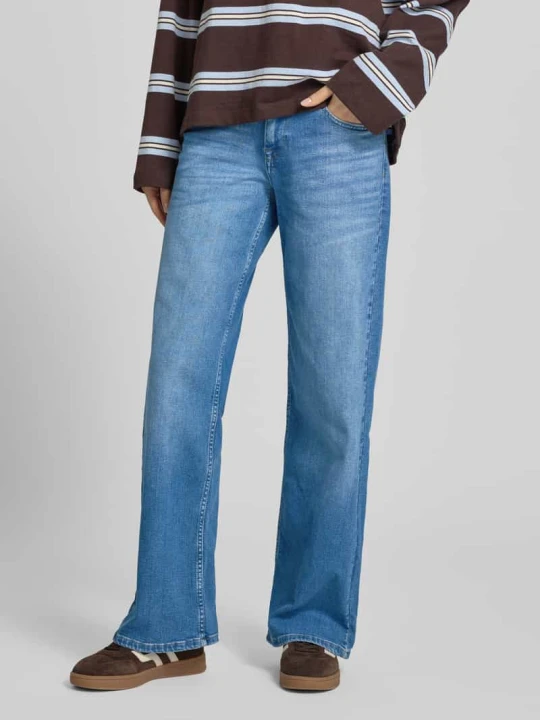Zdjęcie produktu Jeansy z szerokimi nogawkami z mieszanki bawełny model „JUDY” Only Jeansowy niebieski