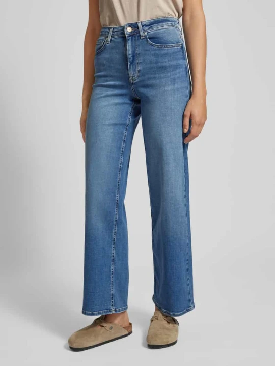 Zdjęcie produktu Jeansy z szeroką nogawką z mieszanki bawełny model ‘MADISON’ Only Jeansowy niebieski