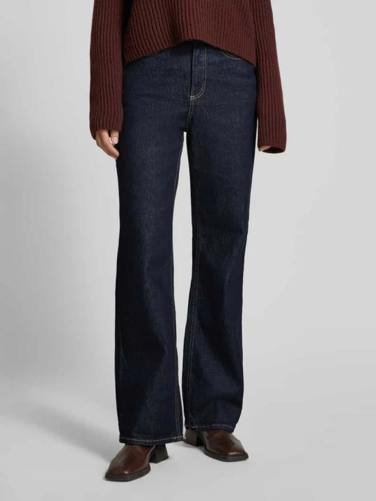 Zdjęcie produktu Jeansy z szeroką nogawką z mieszanki bawełny model ‘TESSA’ Vero Moda Ciemnoniebieski