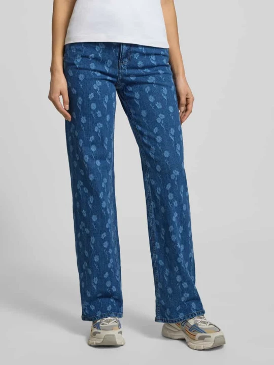Zdjęcie produktu Jeansy z szerokimi nogawkami z mieszanki bawełny model „TESSA” Vero Moda Jeansowy niebieski