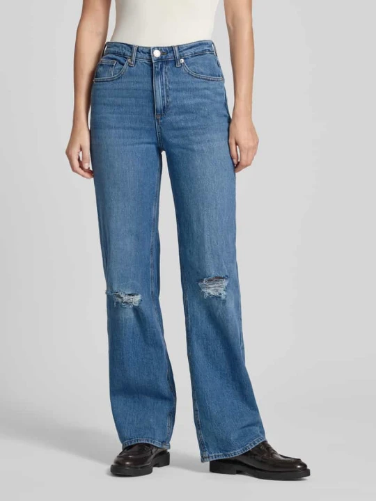 Zdjęcie produktu Jeansy z szeroką nogawką z mieszanki bawełny model ‘TESSA’ Vero Moda Jeansowy niebieski