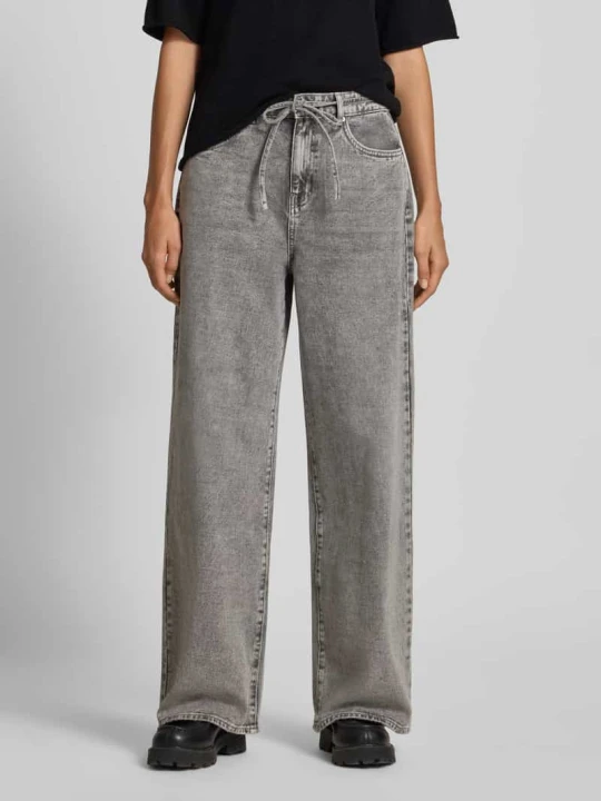 Zdjęcie produktu Jeansy z szeroką nogawką z mieszanki bawełny model ‘WIEN’ Vero Moda Jasnoszary