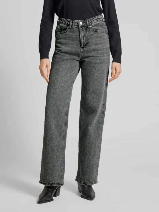 Zdjęcie produktu Jeansy z szeroką nogawką z mieszanki bawełny model ‘TESSA’ Vero Moda Średnioszary