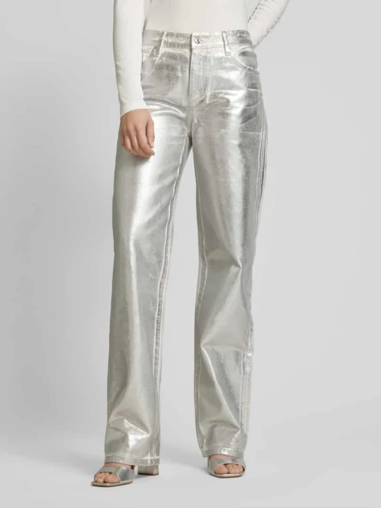 Zdjęcie produktu Jeansy z szerokimi nogawkami i 5 kieszeniami Armani Exchange Srebrny