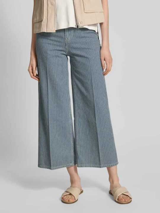 Zdjęcie produktu Jeansy z szerokimi nogawkami i wzorem na całej powierzchni Tommy Hilfiger Granatowy