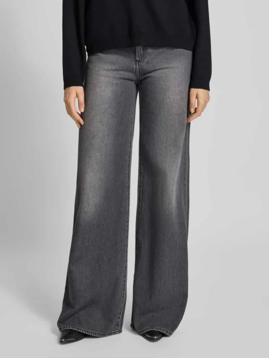Zdjęcie produktu Jeansy z szerokimi nogawkami w 5 kieszeni Armani Exchange Średnioszary