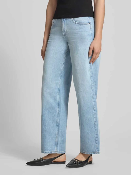 Zdjęcie produktu Jeansy z szerokimi nogawkami w 5 kieszeni model 'CINCH' Topshop Jasnoniebieski