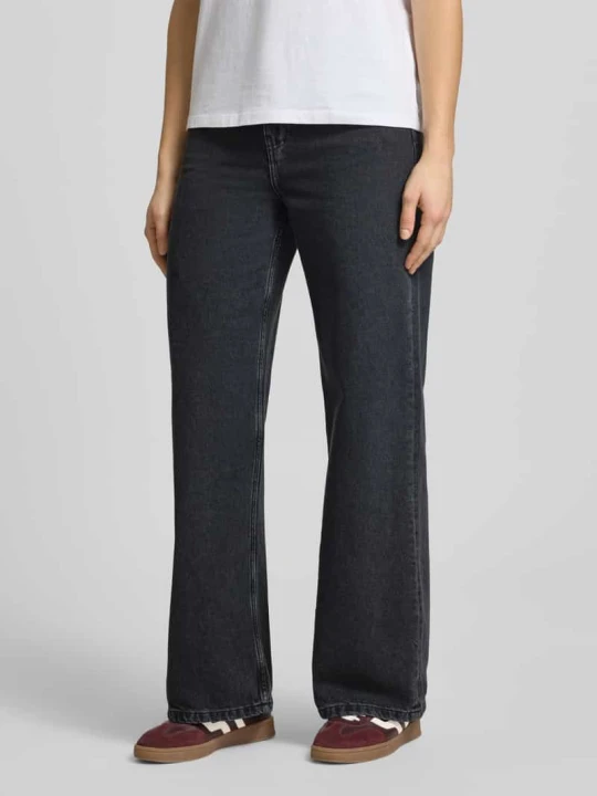 Zdjęcie produktu Jeansy z szerokimi nogawkami w 5 kieszeni model 'Jane' Carhartt WIP Czarny