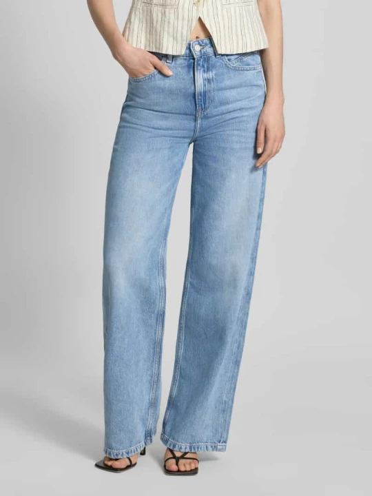 Zdjęcie produktu Jeansy z szerokimi nogawkami z czystej bawełny model 'C_MARLENE' Boss Jasnoniebieski