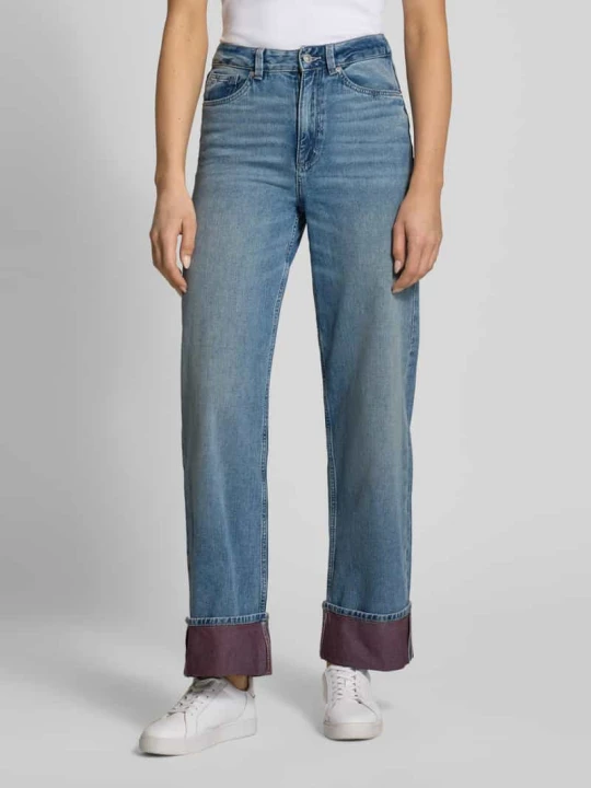 Zdjęcie produktu Jeansy z szerokimi nogawkami z czystej bawełny model 'LINOU' Tom Tailor Jeansowy niebieski