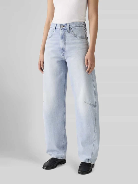 Zdjęcie produktu Jeansy z szerokimi nogawkami z czystej bawełny w fasonie 5 kieszeni Levi's Jasnoniebieski