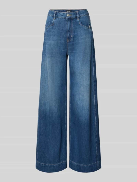Zdjęcie produktu Jeansy z szerokimi nogawkami z detal z logo model 'Eila' JOOP! Jeansowy niebieski