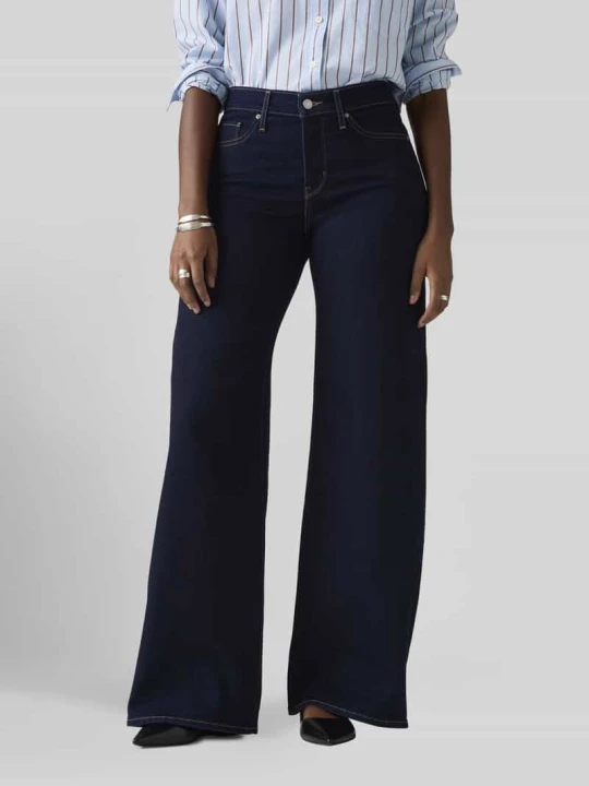 Zdjęcie produktu Jeansy z szerokimi nogawkami z mieszanki bawełny, 5 kieszeni Levi's Granatowy