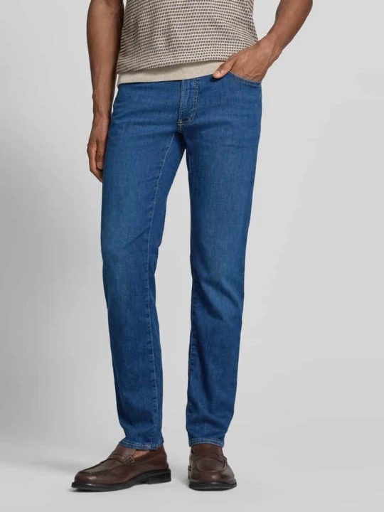 Zdjęcie produktu Jeansy o kroju slim fit z wpuszczanymi kieszeniami model 'Chuck' BRAX Ciemnoniebieski