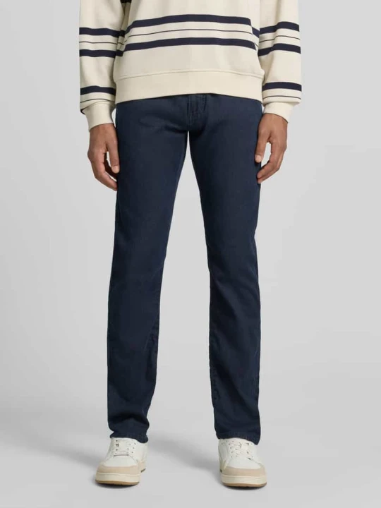 Zdjęcie produktu Jeansy o kroju regular fit z wpuszczanymi kieszeniami model 'Lyon' Pierre Cardin Ciemnoniebieski
