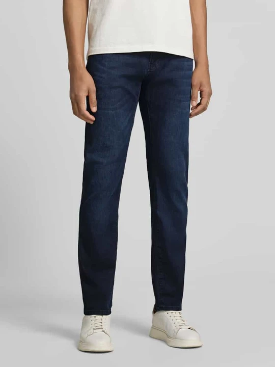 Zdjęcie produktu Jeansy o kroju regular fit z wpuszczanymi kieszeniami model 'Lyon' Pierre Cardin Jeansowy niebieski