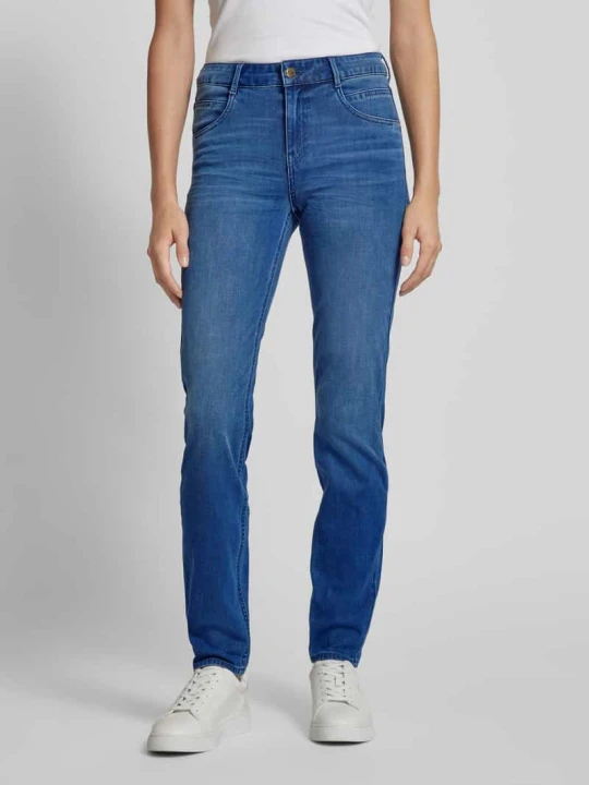 Zdjęcie produktu Jeansy o kroju slim fit z wpuszczanymi kieszeniami model ‘Shakira’ BRAX Granatowy