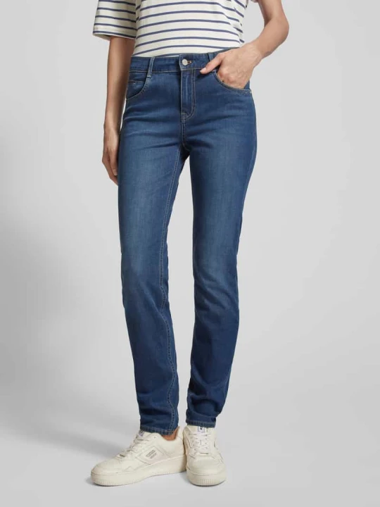 Zdjęcie produktu Jeansy o kroju slim fit z wpuszczanymi kieszeniami model ‘Shakira’ BRAX Niebieski